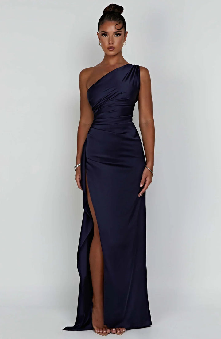 Lysandra | Damen One-Shoulder Abendkleid mit Schlitz - Red - Image 18