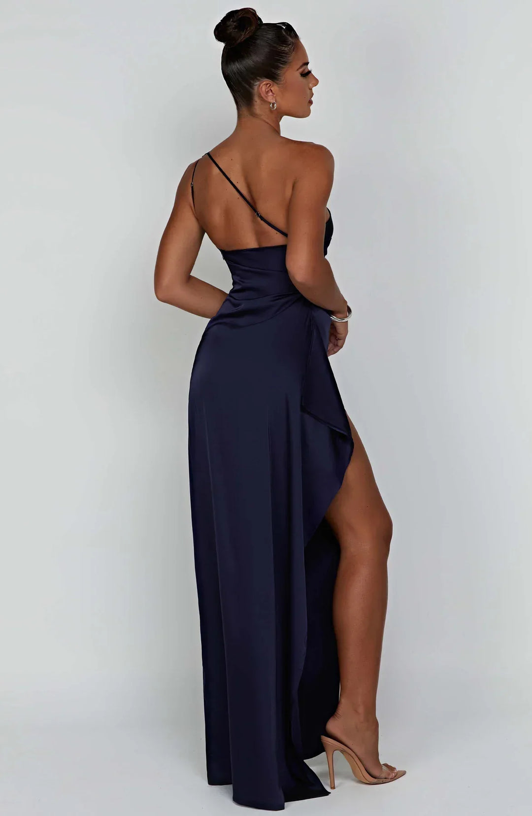 Lysandra | Damen One-Shoulder Abendkleid mit Schlitz - Red - Image 20