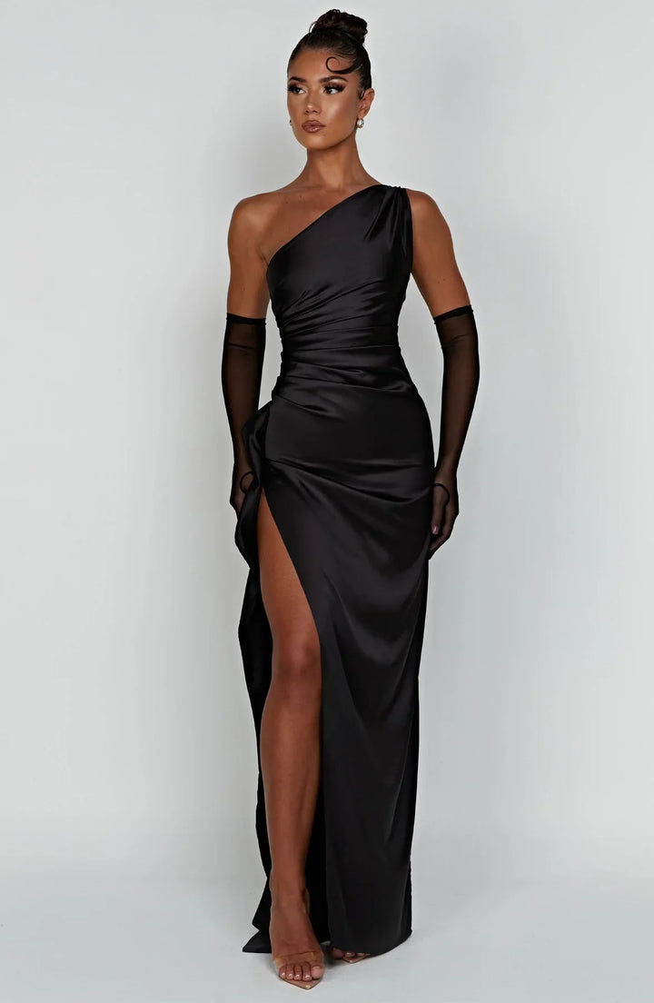 Lysandra | Damen One-Shoulder Abendkleid mit Schlitz - Red - Image 26