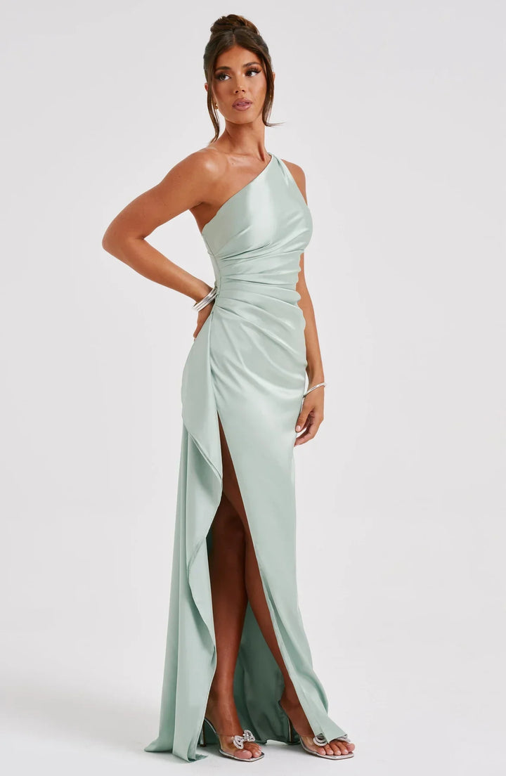 Lysandra | Damen One-Shoulder Abendkleid mit Schlitz - Red - Image 51