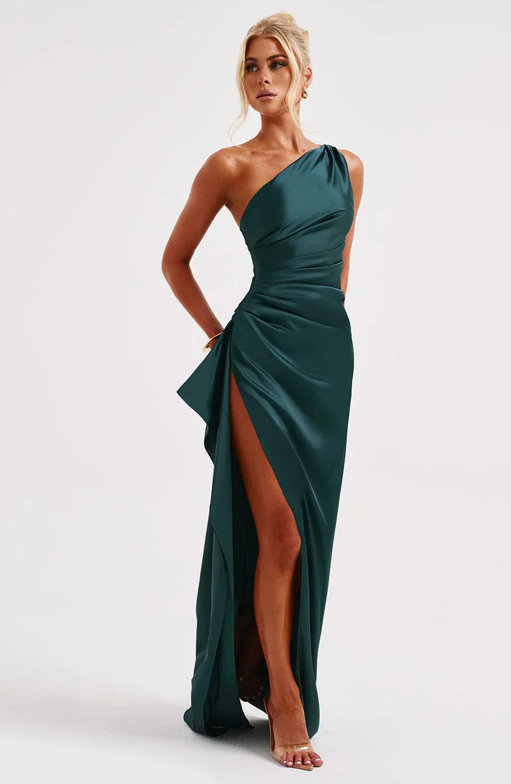 Lysandra | Damen One-Shoulder Abendkleid mit Schlitz - Red - Image 59
