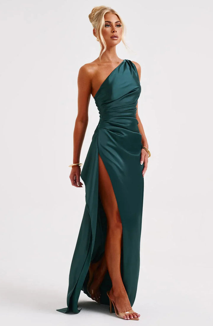 Lysandra | Damen One-Shoulder Abendkleid mit Schlitz - Red - Image 61