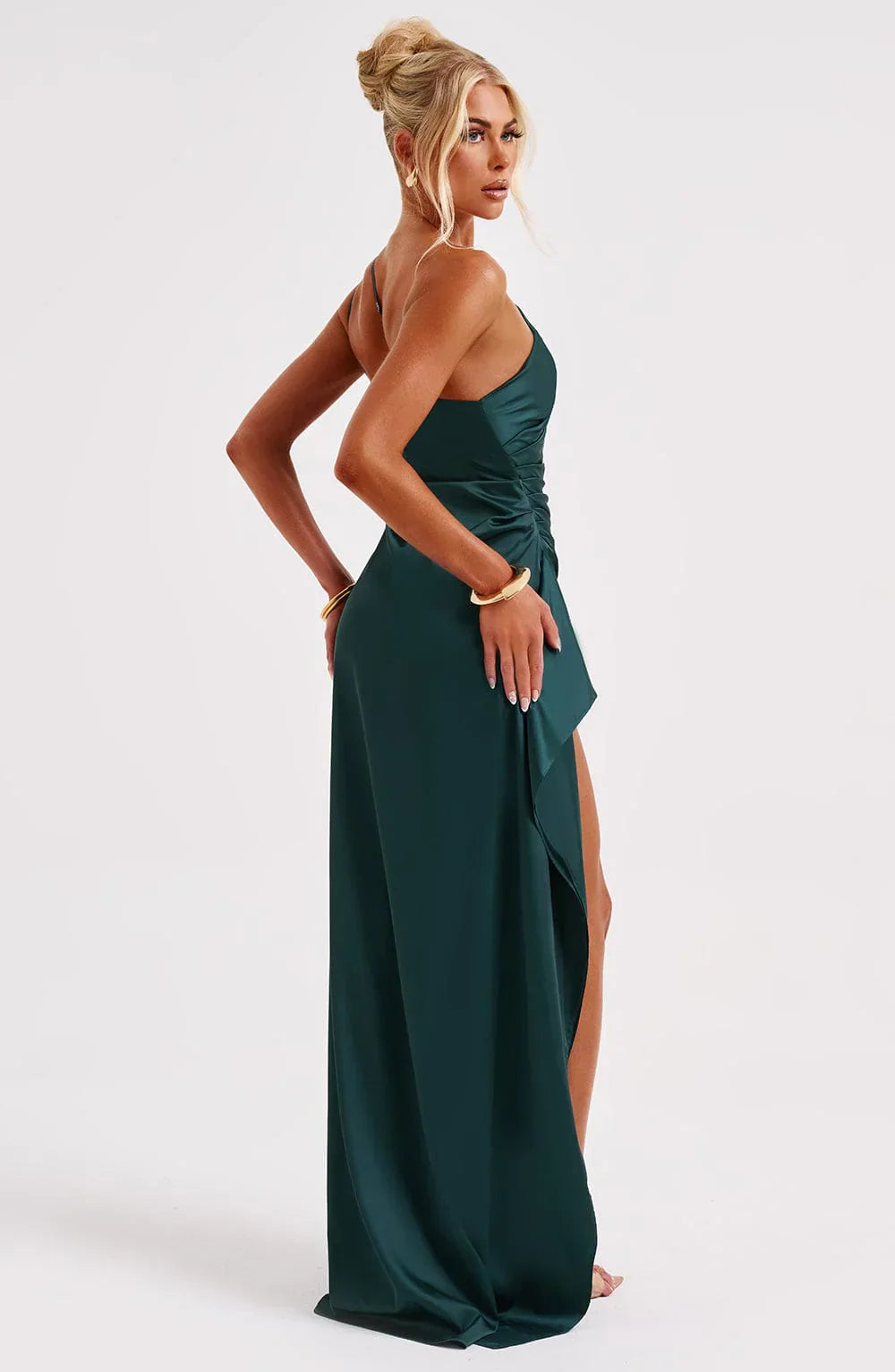 Lysandra | Damen One-Shoulder Abendkleid mit Schlitz - Red - Image 62