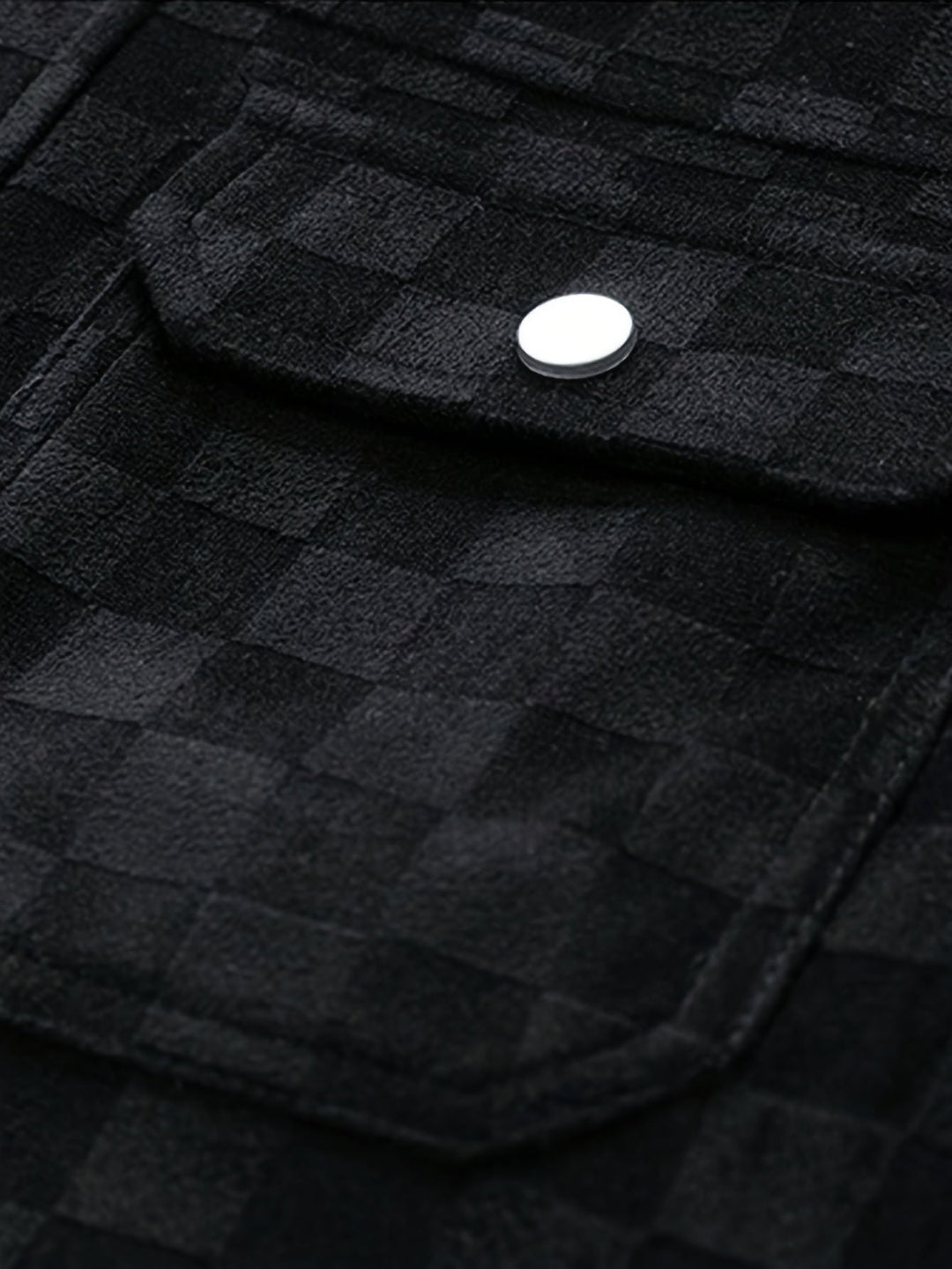 Drake | Herren Velour-Jacke Karomuster Snap-Button Herbst