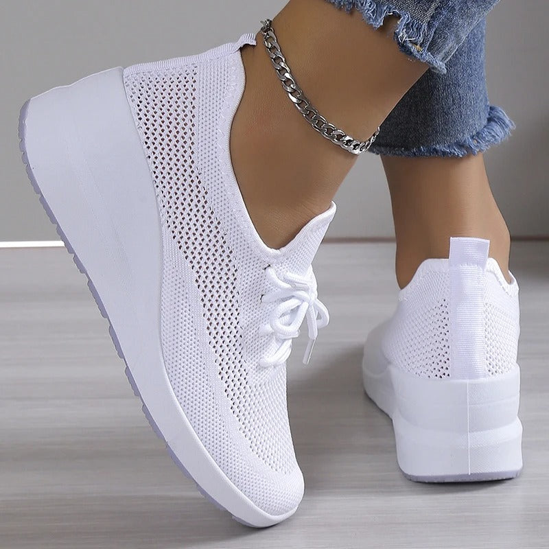 Puna | Damen Mesh Sneaker Leicht Schnürer Komfortschuhe
