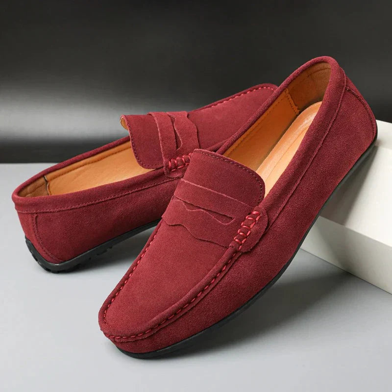 Marco | Herren Wildleder Loafer Penny Loafer Slip-on Schuhe