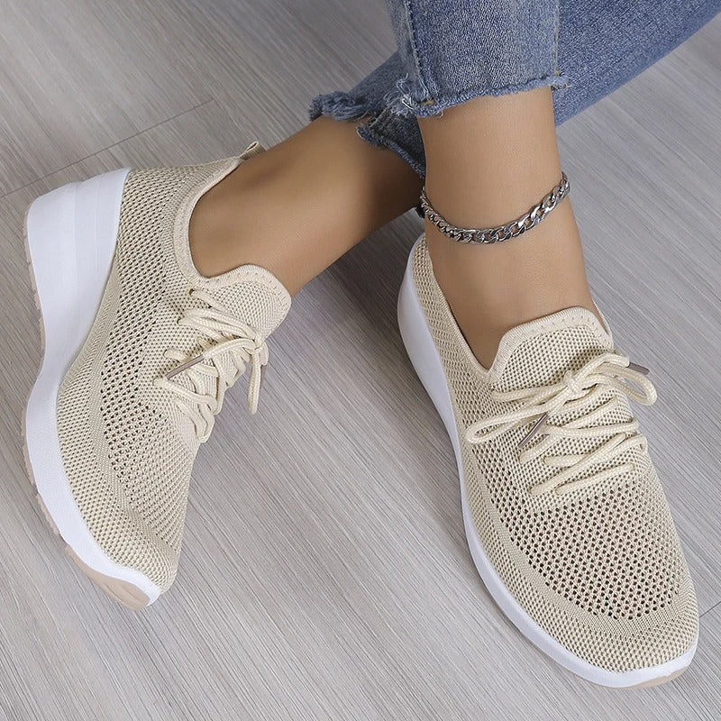 Puna | Damen Mesh Sneaker Leicht Schnürer Komfortschuhe