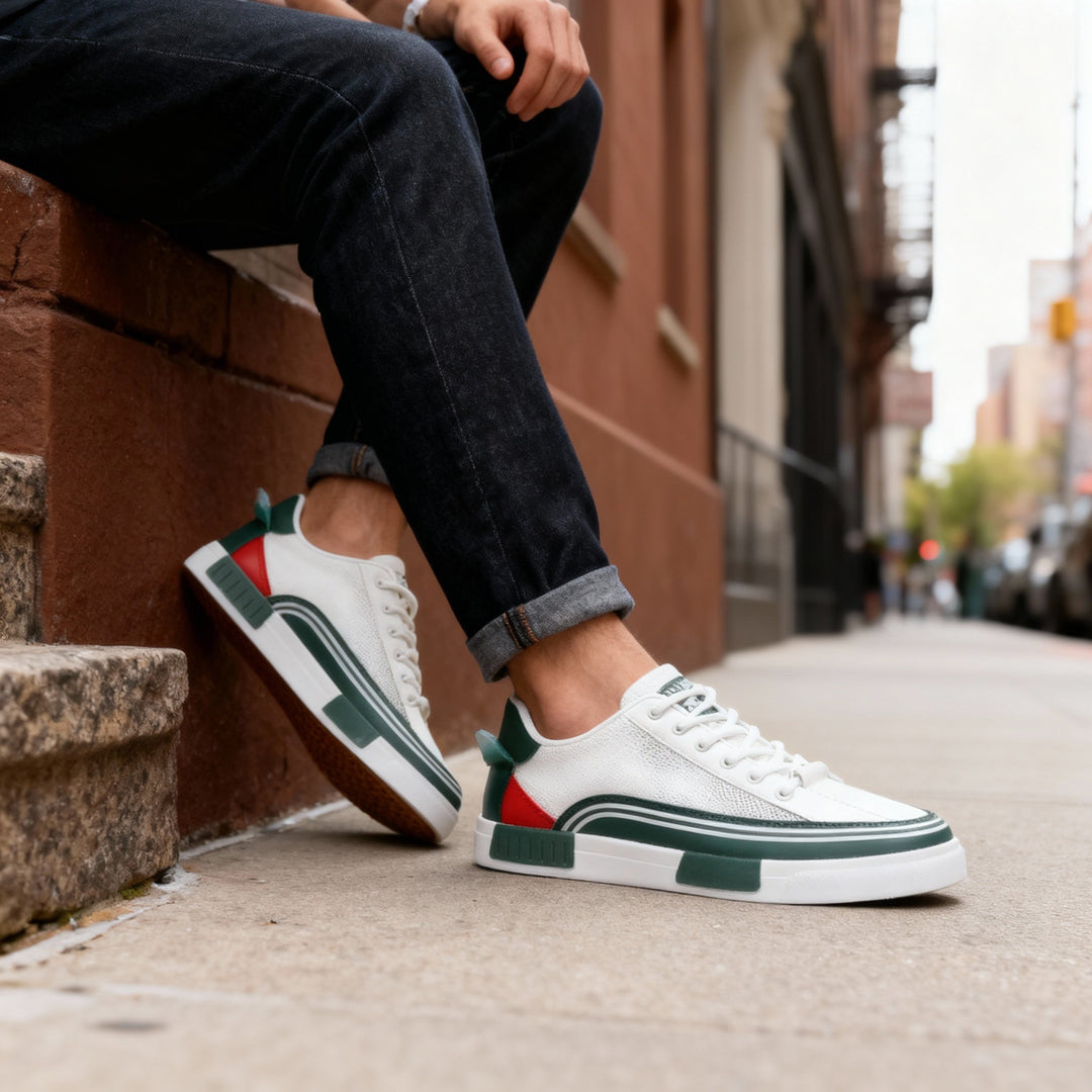 Malik | Herren Low-Top Sneaker mit Schnürung - White - Image 7