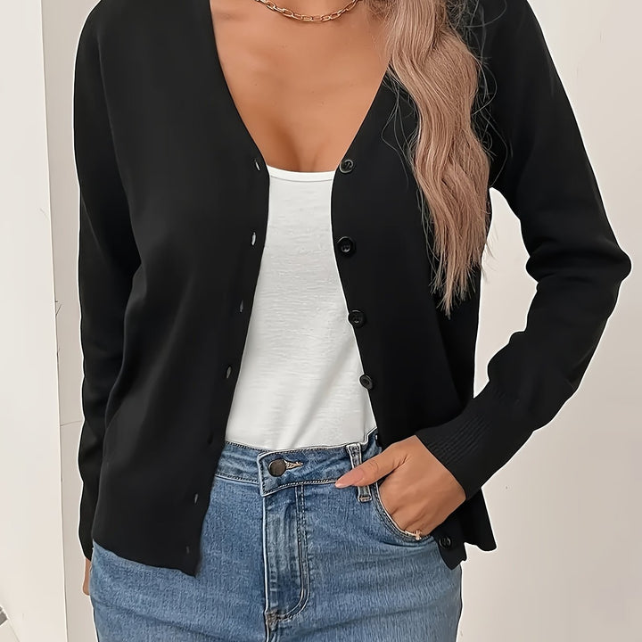 Malmke | Damen Strickjacke V-Ausschnitt Grün - Green - Image 13