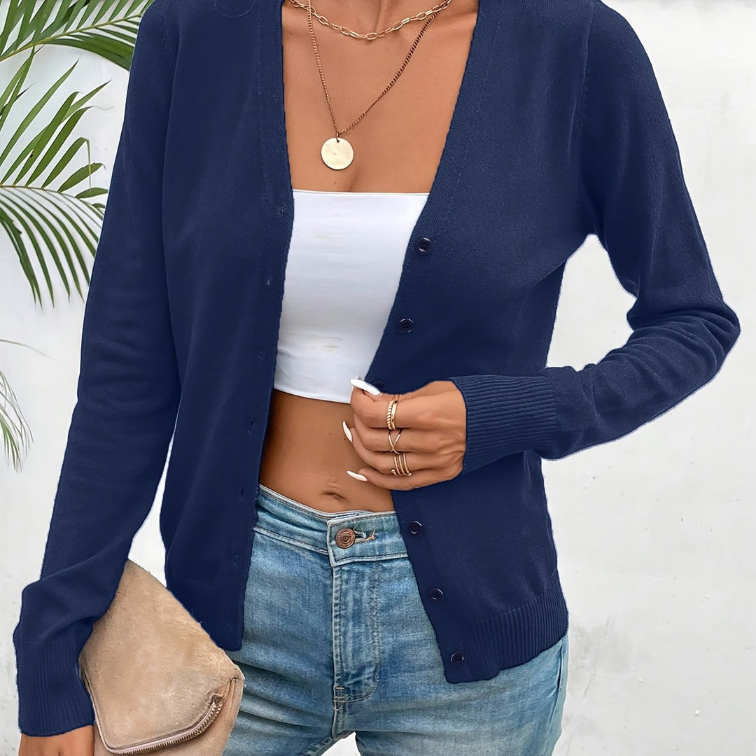 Malmke | Damen Strickjacke V-Ausschnitt Grün - Green - Image 17
