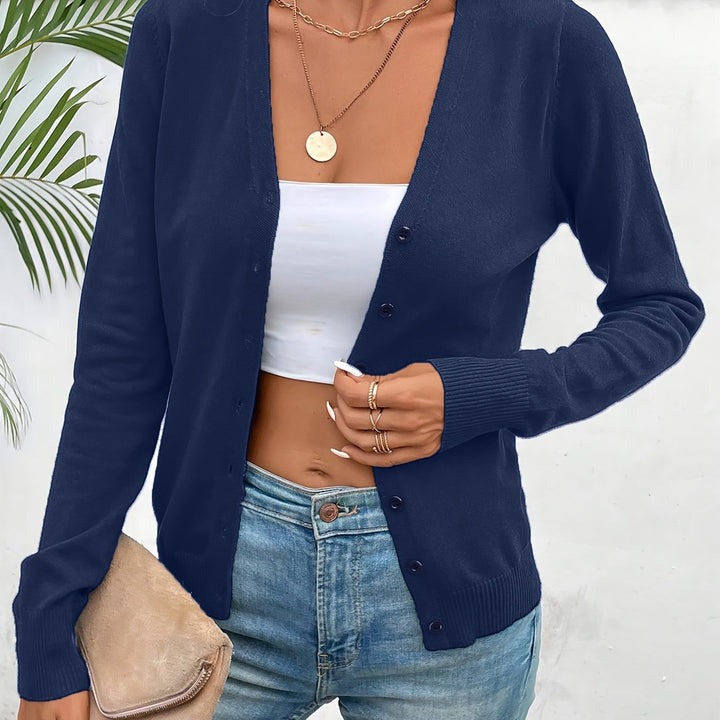 Malmke | Damen Strickjacke V-Ausschnitt Grün - Green - Image 17