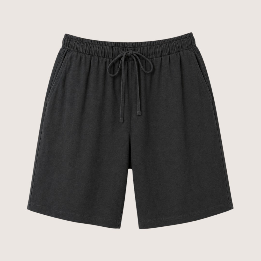 Marike | Damen Bermuda Shorts Loose Fit Tunnelzug - Black - Image 4