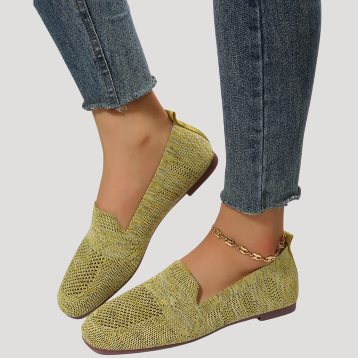 Marlene | Damen Slip-On Gestrickte Sneaker - Grey - Image 6