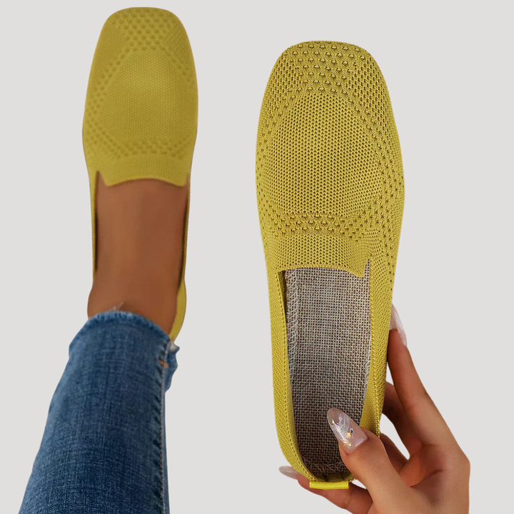 Marlene | Damen Slip-On Gestrickte Sneaker - Grey - Image 7