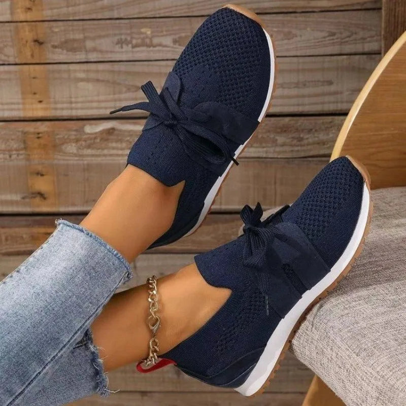 Marlene | Damen Slip-On Sneaker mit Schleife - Black - Image 7