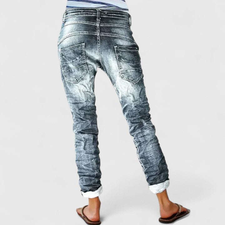 Marliesel | Damen Straight Leg Jeans - Blue - Image 3