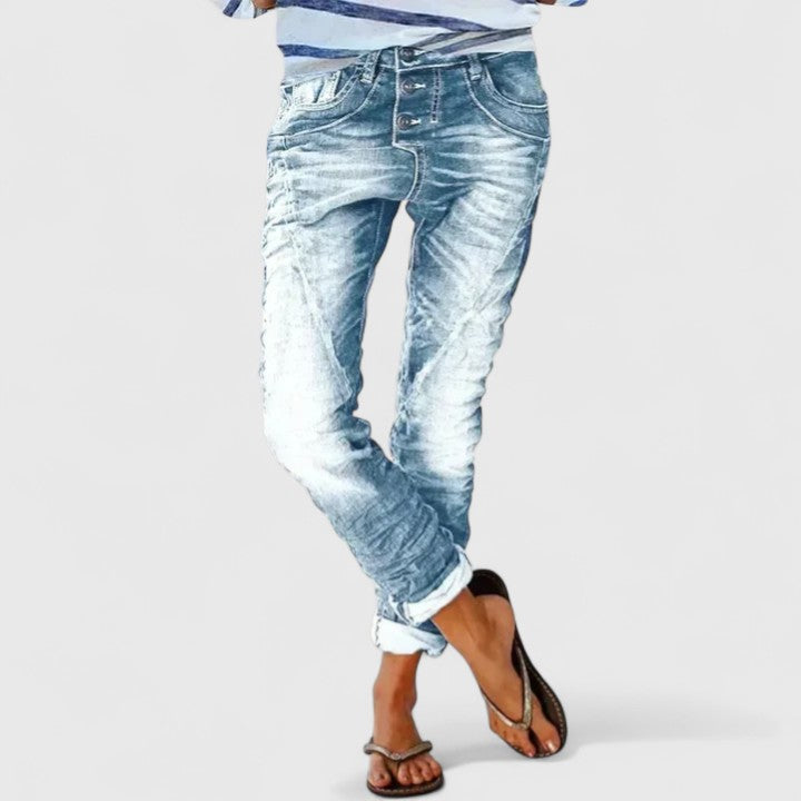 Marliesel | Damen Straight Leg Jeans - Blue - Image 4