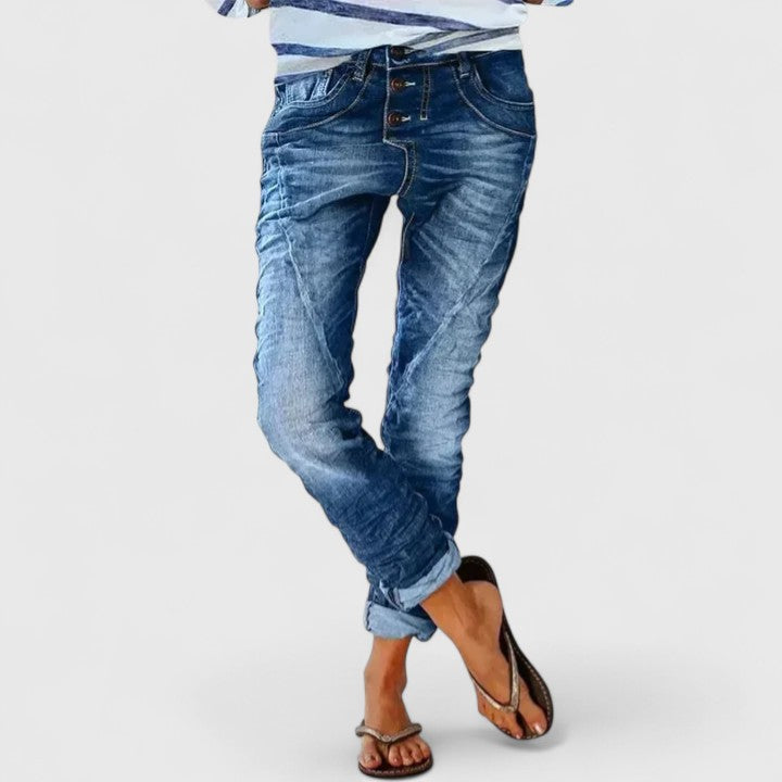 Marliesel | Damen Straight Leg Jeans - Blue - Image 5