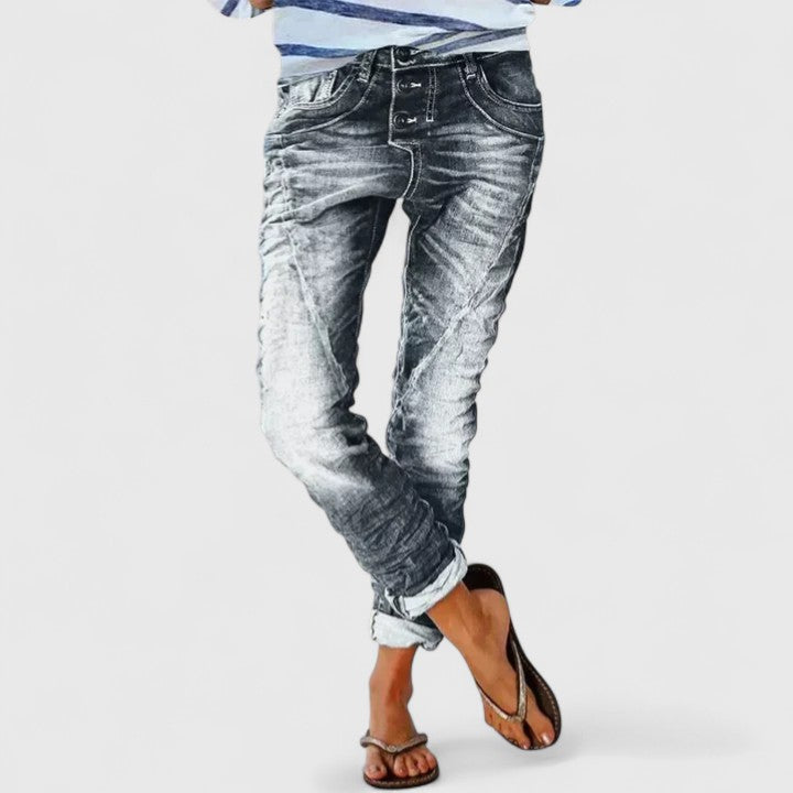 Marliesel | Damen Straight Leg Jeans - Blue - Image 6