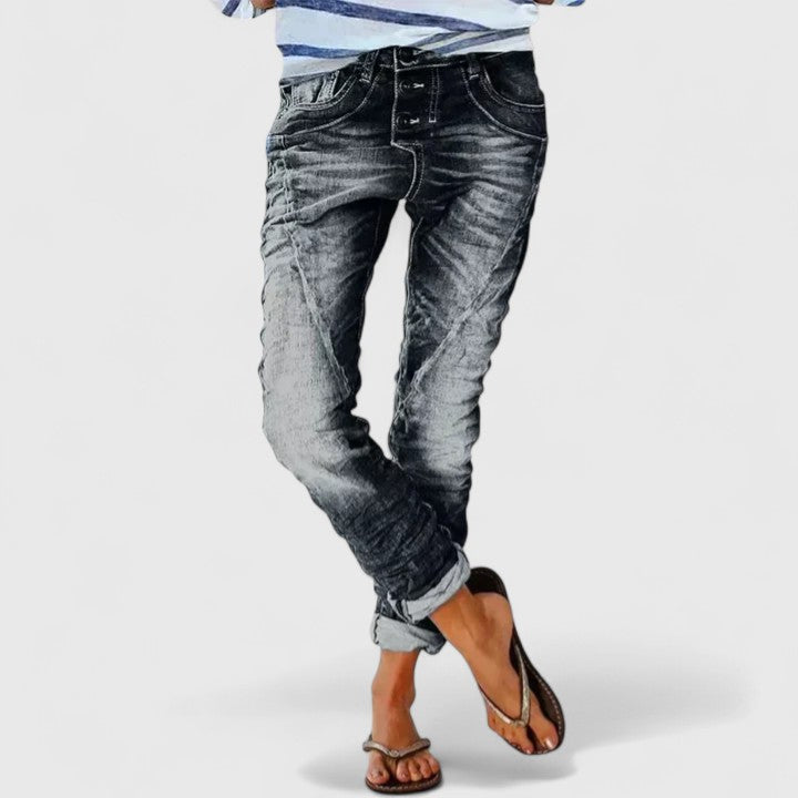 Marliesel | Damen Straight Leg Jeans - Blue - Image 7