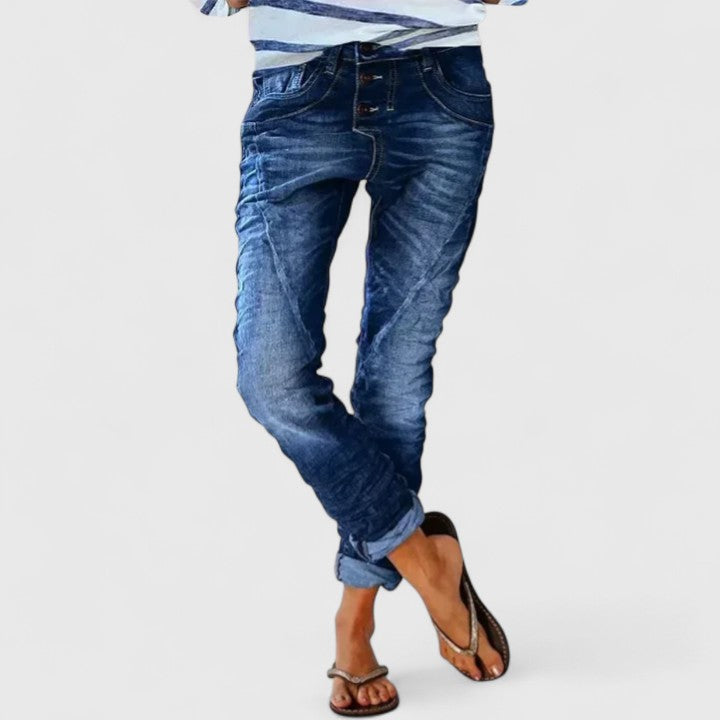 Marliesel | Damen Straight Leg Jeans - Blue - Image 8