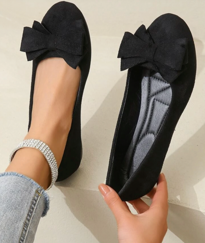 Marlotta | Damen Ballerinas mit Schleife - Green - Image 2