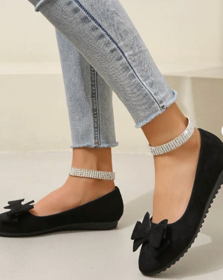 Marlotta | Damen Ballerinas mit Schleife - Green - Image 8