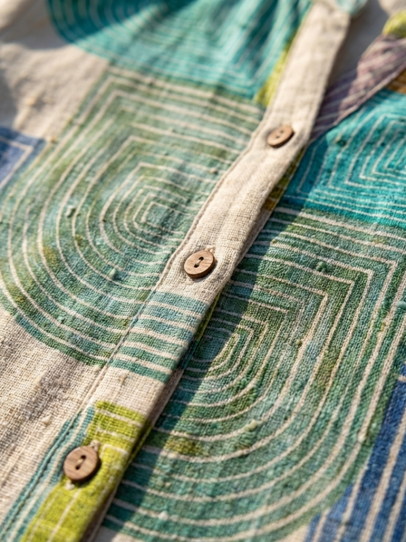 Marlowe | Damen Geometrisches V-Ausschnitt Knielange Kleid - Image 2