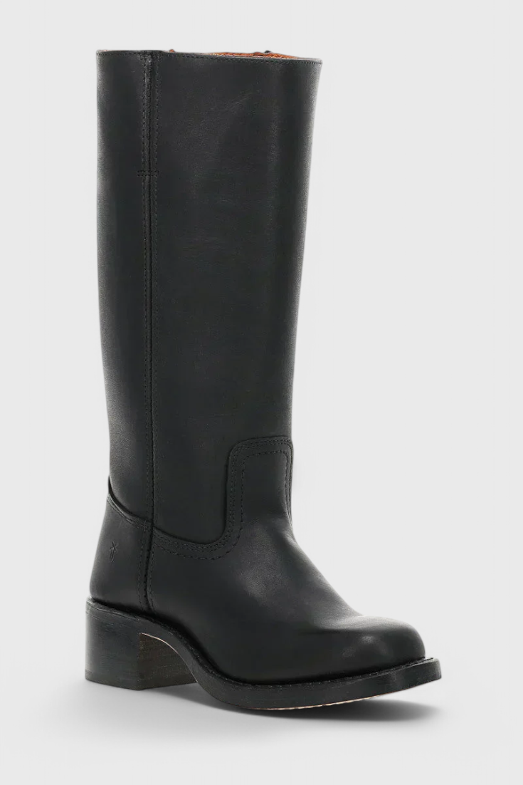 Marvike | Damen Kniehohe Stiefel mit Blockabsatz - Camel - Image 12