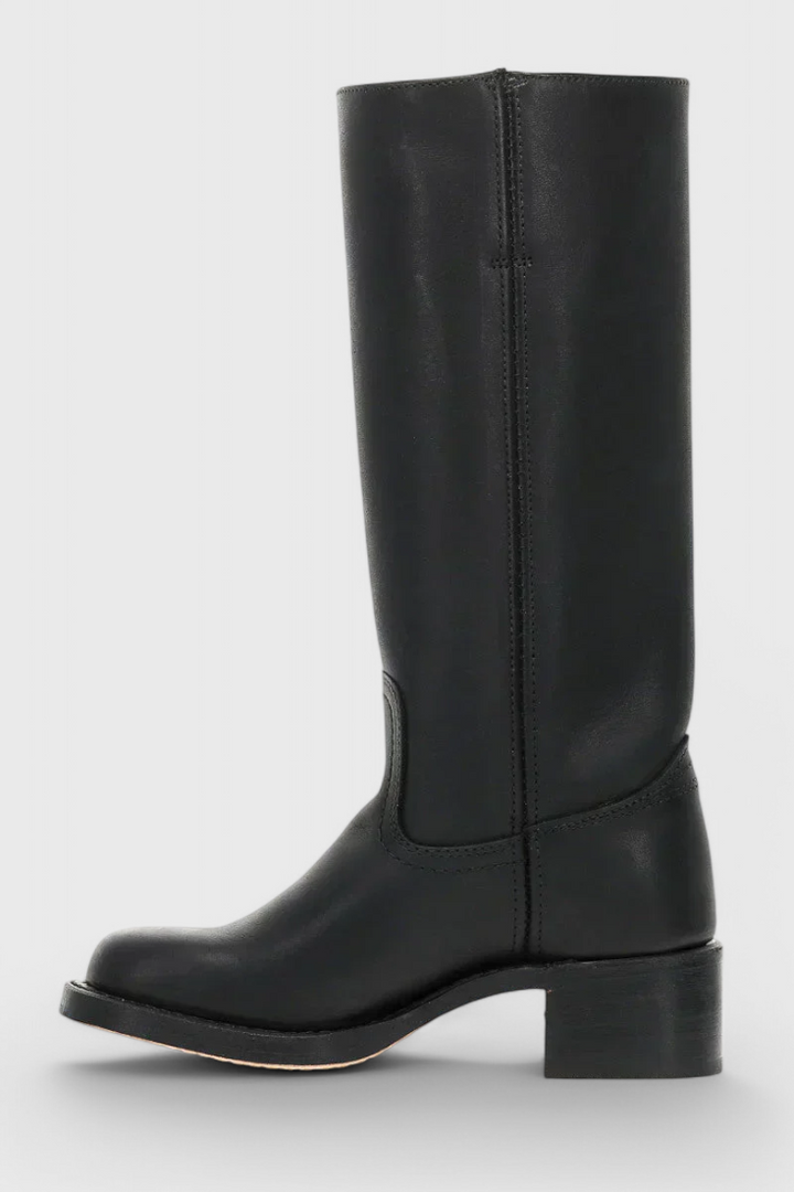 Marvike | Damen Kniehohe Stiefel mit Blockabsatz - Camel - Image 14