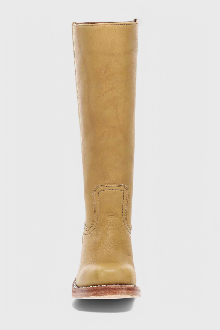 Marvike | Damen Kniehohe Stiefel mit Blockabsatz - Camel - Image 15