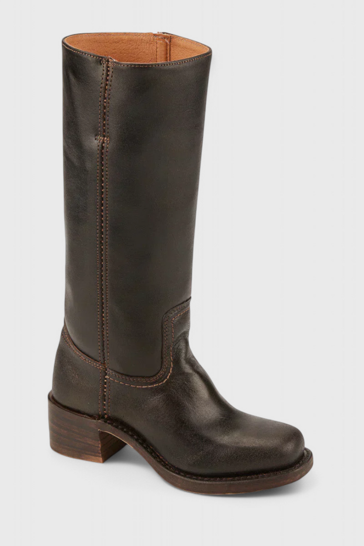 Marvike | Damen Kniehohe Stiefel mit Blockabsatz - Camel - Image 17