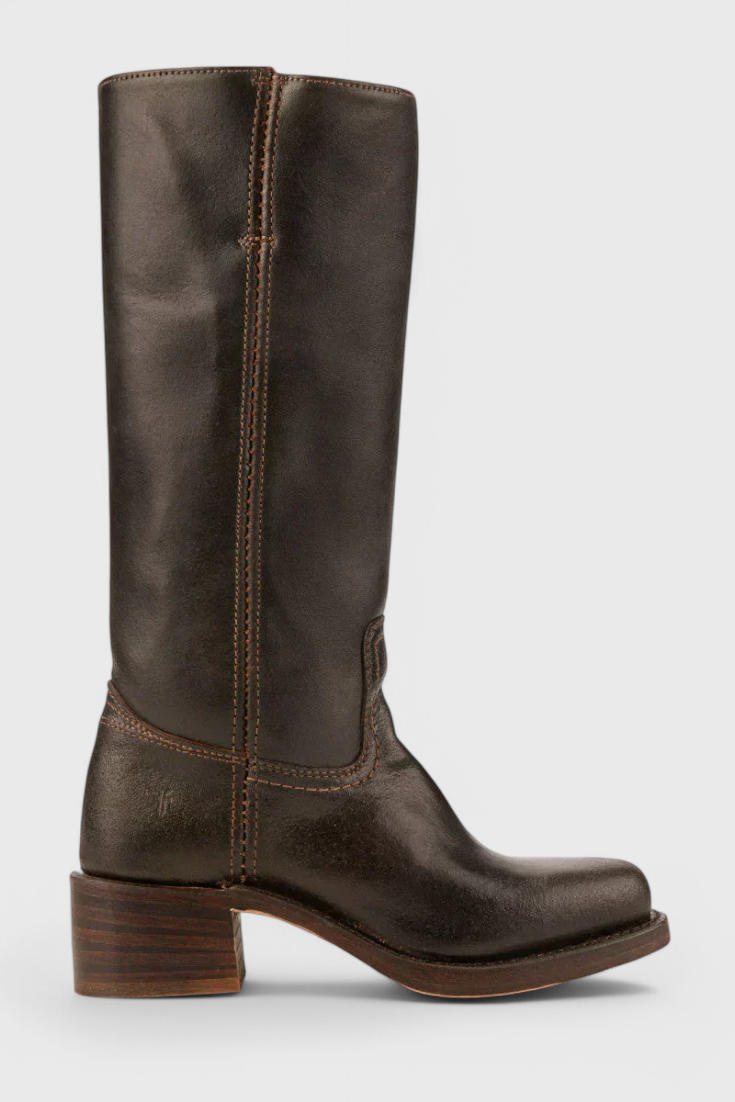 Marvike | Damen Kniehohe Stiefel mit Blockabsatz - Camel - Image 19