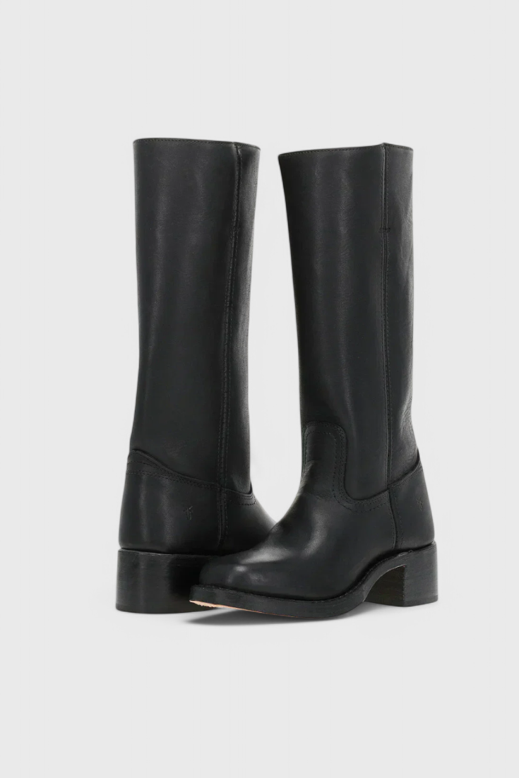 Marvike | Damen Kniehohe Stiefel mit Blockabsatz - Camel - Image 4