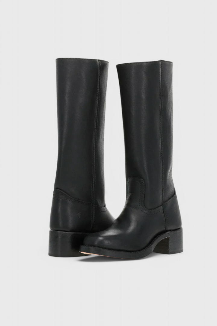 Marvike | Damen Kniehohe Stiefel mit Blockabsatz - Camel - Image 4