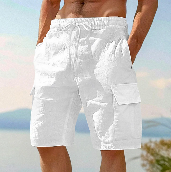 Matteo | Herren Cargoshorts mit Tunnelzug Regular Fit - White - Image 1