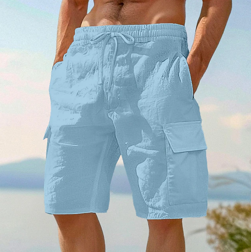 Matteo | Herren Cargoshorts mit Tunnelzug Regular Fit - White - Image 2