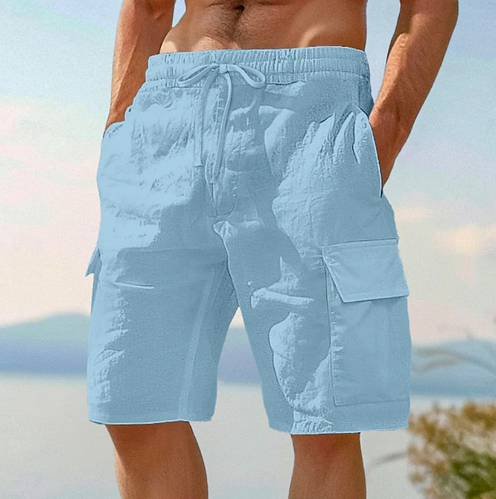 Matteo | Herren Cargoshorts mit Tunnelzug Regular Fit - White - Image 2