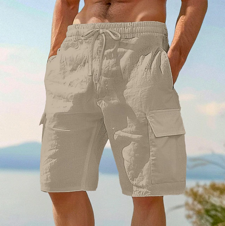 Matteo | Herren Cargoshorts mit Tunnelzug Regular Fit - White - Image 3