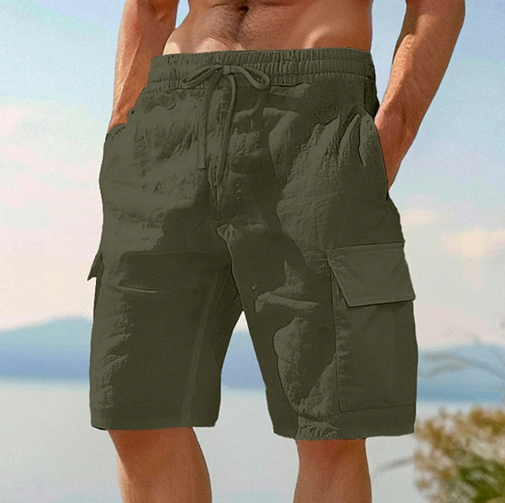 Matteo | Herren Cargoshorts mit Tunnelzug Regular Fit - White - Image 4