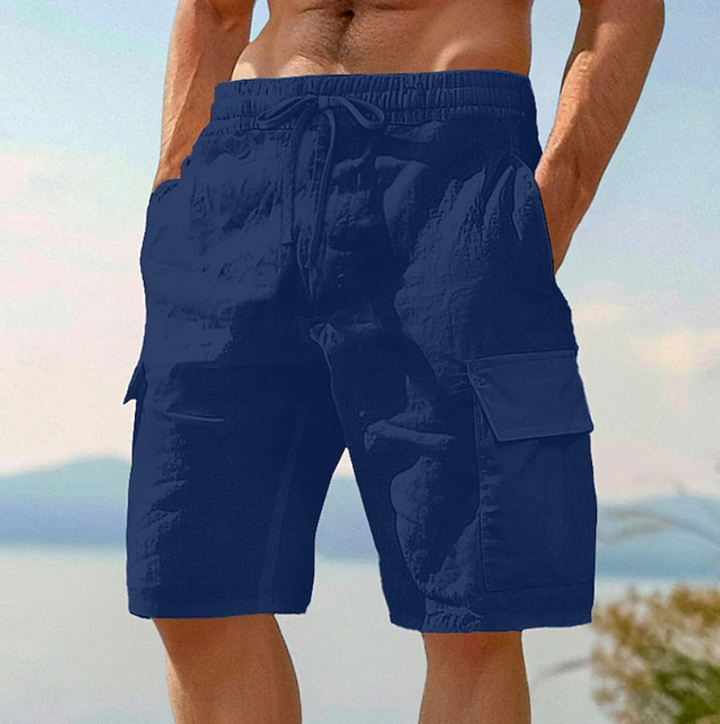 Matteo | Herren Cargoshorts mit Tunnelzug Regular Fit - White - Image 5