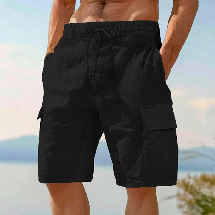 Matteo | Herren Cargoshorts mit Tunnelzug Regular Fit - White - Image 6