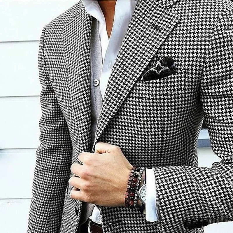 Matteo | Herren Hahnentritt Muster Blazer Sakko - Image 1