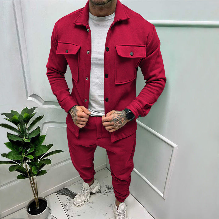 Matthias | Herren Zweiteiler Set Rot - Red - Image 1