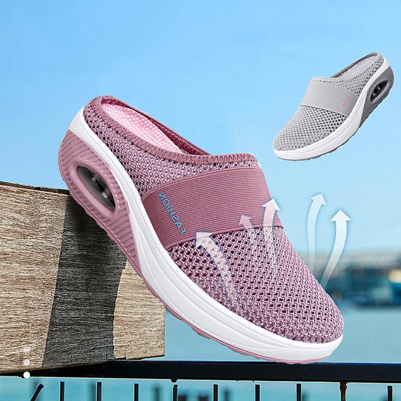 Meike | Damen Slip-On Sneaker mit Luftkissensohle - Pink - Image 2