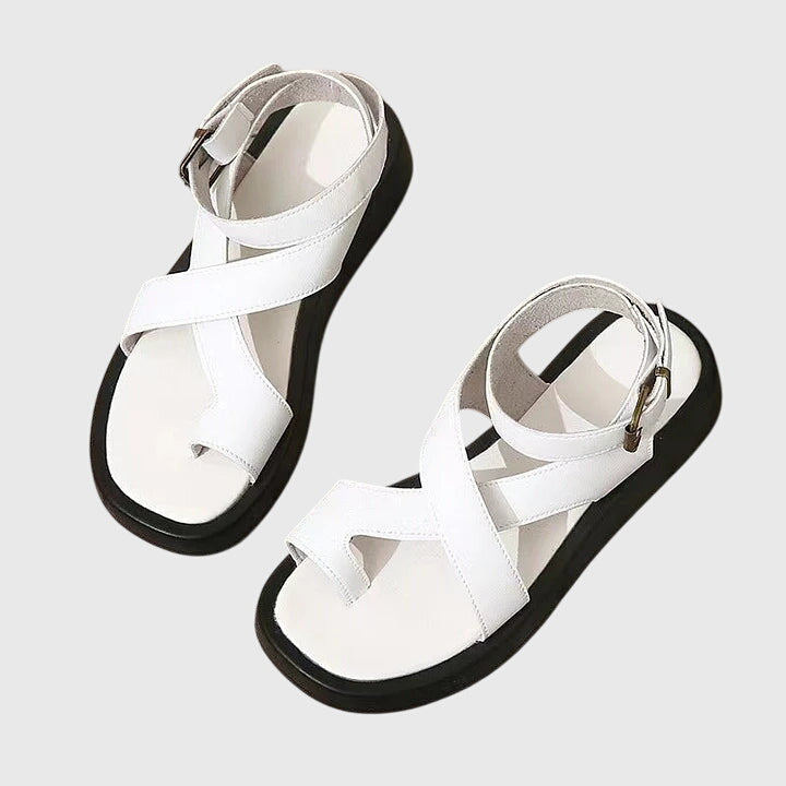 Melinda | Damen Verstellbare Riemchen Sandalen - Peach - Image 4