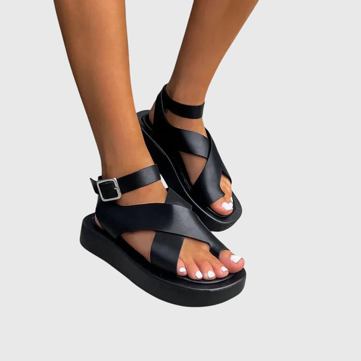 Melinda | Damen Verstellbare Riemchen Sandalen - Peach - Image 6