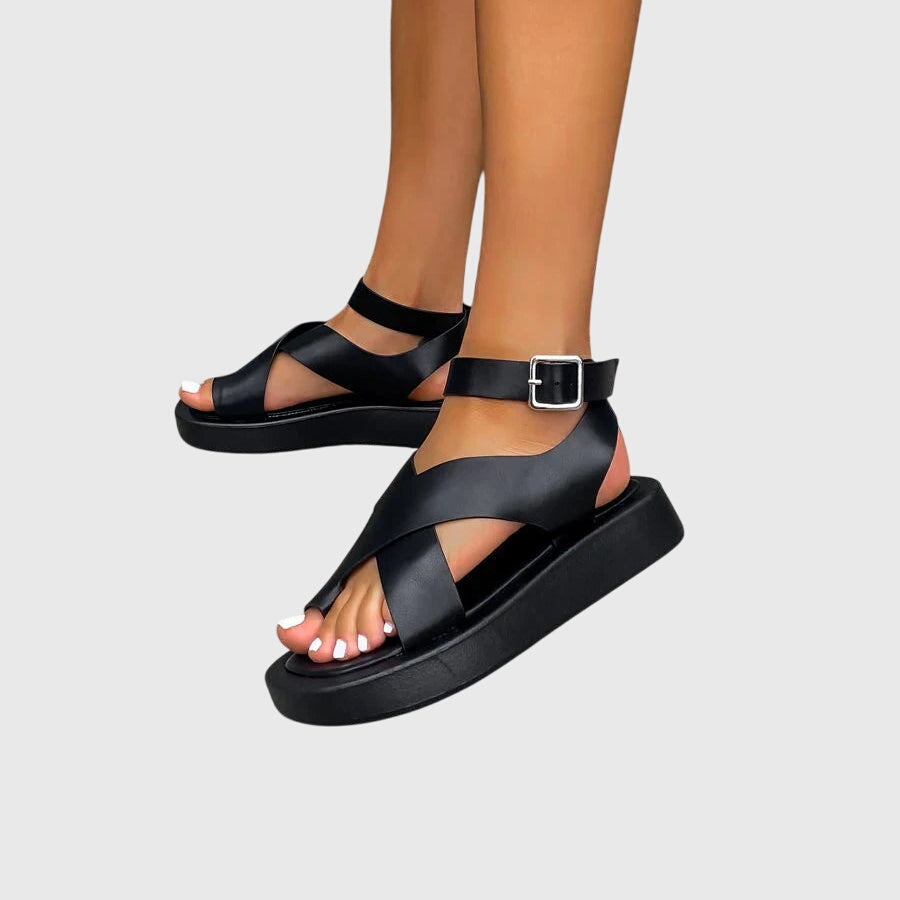 Melinda | Damen Verstellbare Riemchen Sandalen - Peach - Image 7