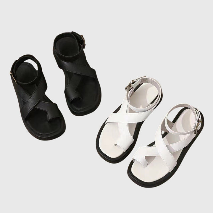Melinda | Damen Verstellbare Riemchen Sandalen - Peach - Image 8
