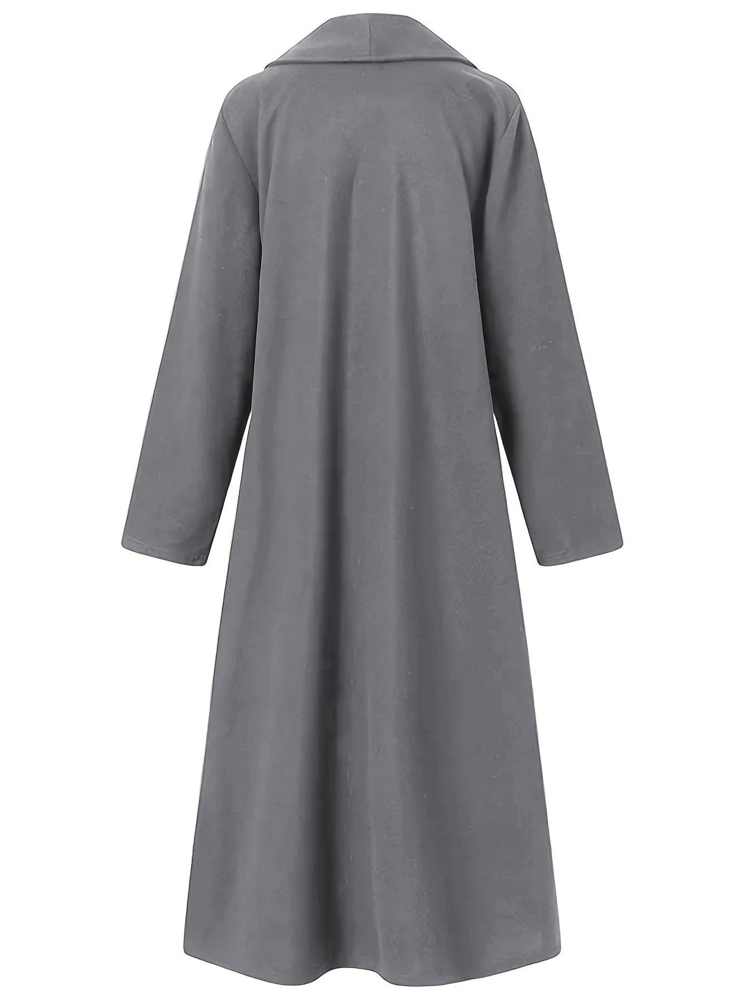 Mervilda | Damen Langer Mantel Weiter Schnitt - Olive Green - Image 25